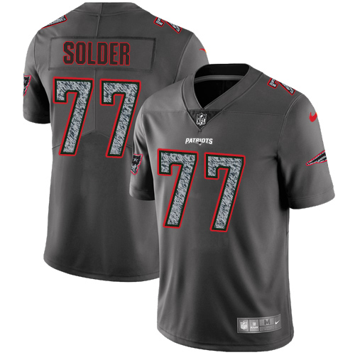 Nike Patriots #77 Nate Solder Gray Static Men's Stitched NFL Vapor Untouchable Limited Jersey - Click Image to Close